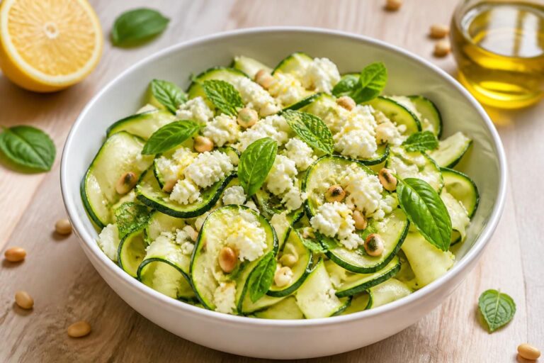 Découvrez la salade de courgettes à la feta qui séduira votre palais tout l&rsquo;été