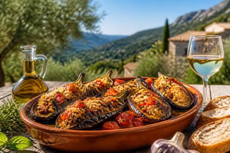 Découvrez la recette estivale corse des aubergines farcies à la bonifacienne