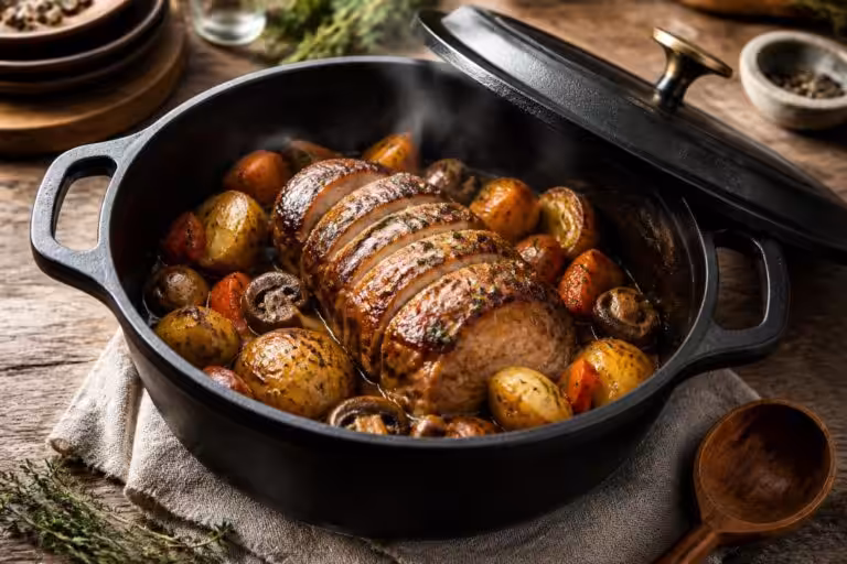 Filet mignon en cocotte fonte : recette succulente