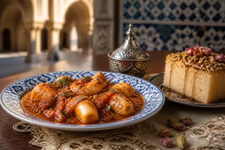 Seiches en sauce tomate et gâteau qui pleure : un voyage gourmand aux saveurs ottomanes