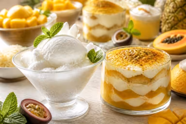 Sorbet coco et tiramisu mangue-passion : 11 recettes fruitées aux saveurs tropicales à savourer sans attendre