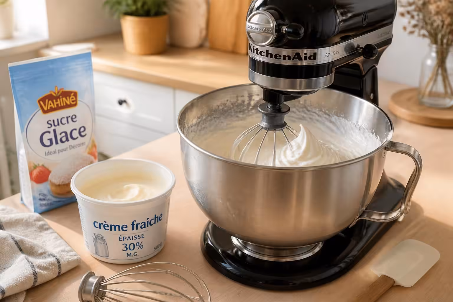 découvrez notre recette facile de chantilly réalisée au robot pâtissier pour un résultat crémeux et léger en quelques minutes seulement.