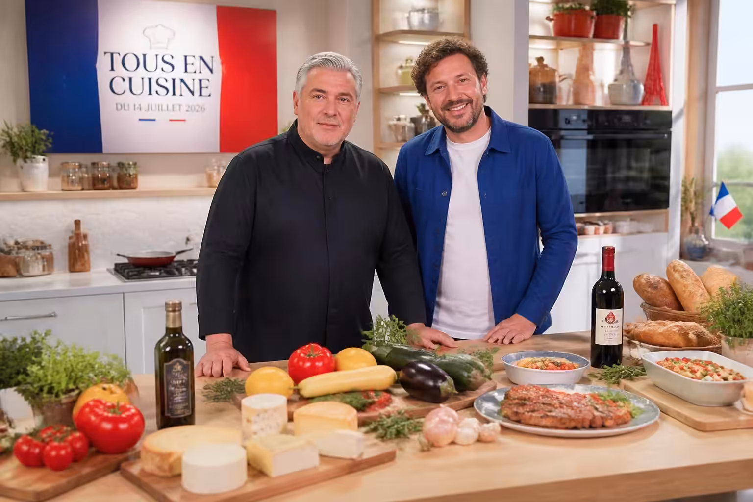 découvrez les ingrédients détaillés des recettes du soir dans tous en cuisine du 14 juillet 2026, avec un invité spécial exceptionnel pour une soirée gourmande et conviviale.